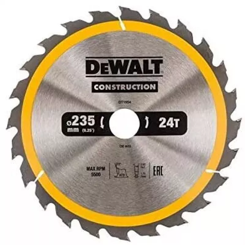 Apskritas pjūklo diskas DeWALT DT1954-QZ 23,5 cm 1 vnt.