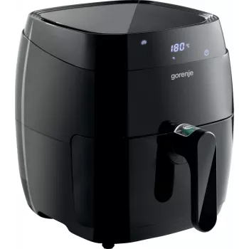 Karšto oro gruzdintuvė Gorenje AF1409DB — 3,2 l talpa, 1400 W, LED ekranas, min. temp. 90 °C, juoda