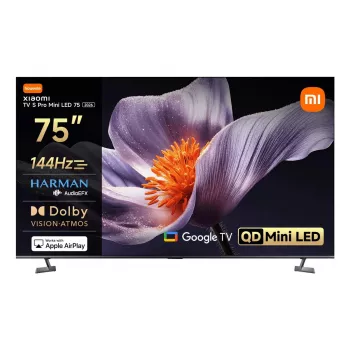 Televizorius Xiaomi TV S Pro 75 colių 4K Ultra HD QD‑Mini LED, 3840x2160, Android TV, 1700 cd/m², pilka