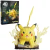 4D Build , Pokémon Pikachu 3D modelio rinkinys, Pokémon figūrėlė, Kanto pirmųjų partnerių kolekcija, stalo dekoras, 201 detalė, nuo 12 metų