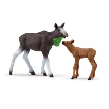 Figūrėlių rinkinys Schleich WILD LIFE Briedžių šeima — tikroviškos gyvūnų figūrėlės, 3+ metų, įvairiaspalvis