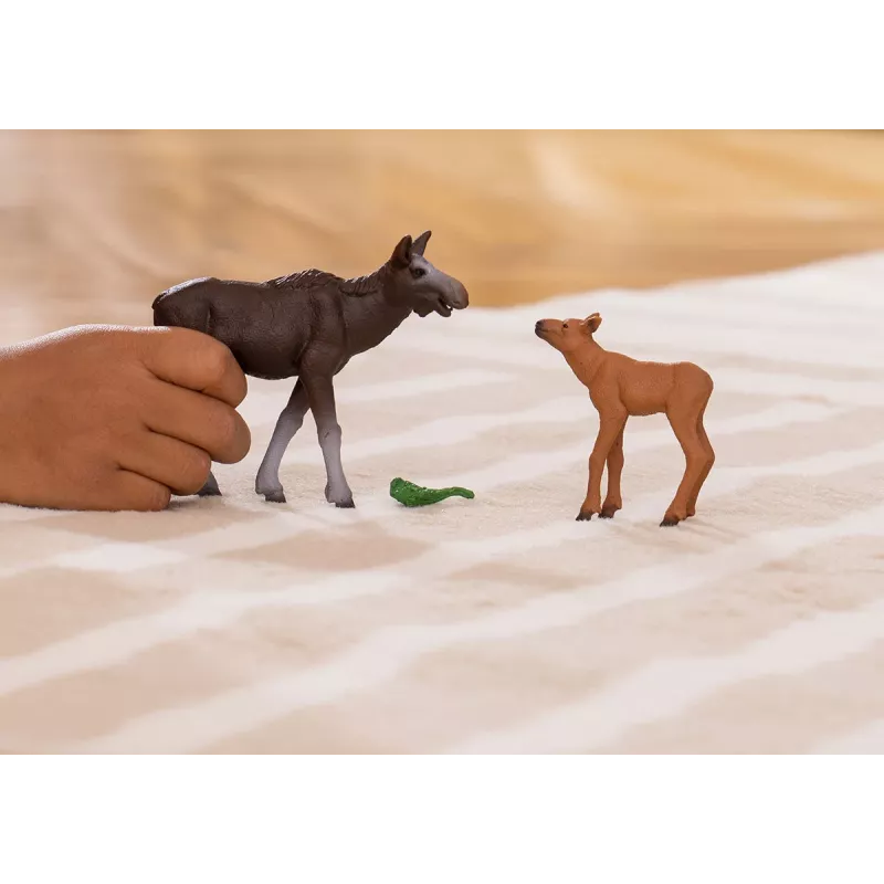Figūrėlių rinkinys Schleich WILD LIFE Briedžių šeima — tikroviškos gyvūnų figūrėlės, 3+ metų, įvairiaspalvis