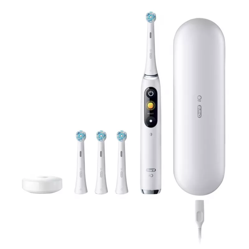 Elektrinis dantų šepetėlis Oral‑B iO Series 9 Luxe Edition — baltas alabastras