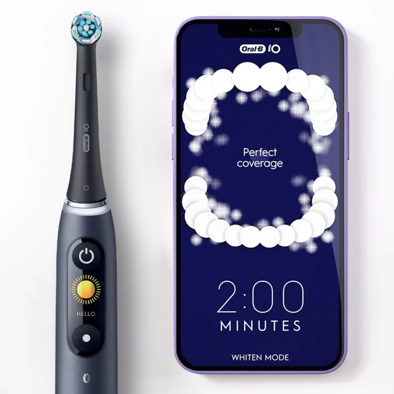 Elektrinis dantų šepetėlis Oral‑B iO Series 9 Luxe Edition — baltas alabastras