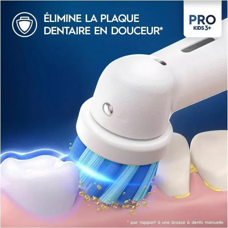 Oral-B Kids Pro Kids3+ 4 vnt. Daugiaspalvis, Baltas