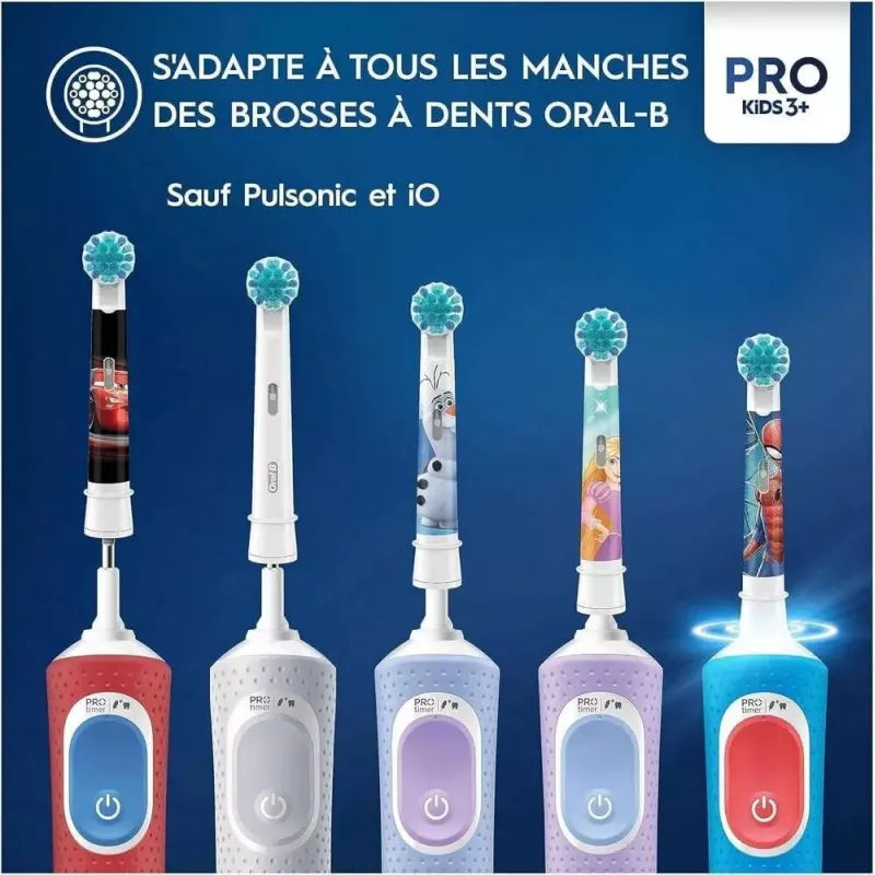 Oral-B Kids Pro Kids3+ 4 vnt. Daugiaspalvis, Baltas