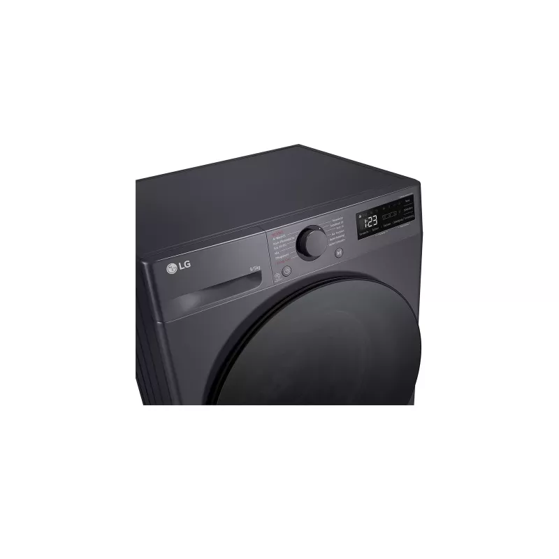 Skalbimo džiovintuvas LG V5WD95SLIMB, priekinio pakrovimo, laisvai pastatomas, 5 kg, 1200 aps./min., juodas