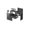PC korpusas DeepCool MATREXX 40 3FS Micro Tower — Micro ATX/Mini-ITX, grūdintas stiklas, 3x140/2x120 ventiliatorių palaikymas, GPU iki 320 mm, 2x3,5 colio + 2x2,5 colio, juodas