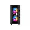 PC korpusas DeepCool MATREXX 40 3FS Micro Tower — Micro ATX/Mini-ITX, grūdintas stiklas, 3x140/2x120 ventiliatorių palaikymas, GPU iki 320 mm, 2x3,5 colio + 2x2,5 colio, juodas