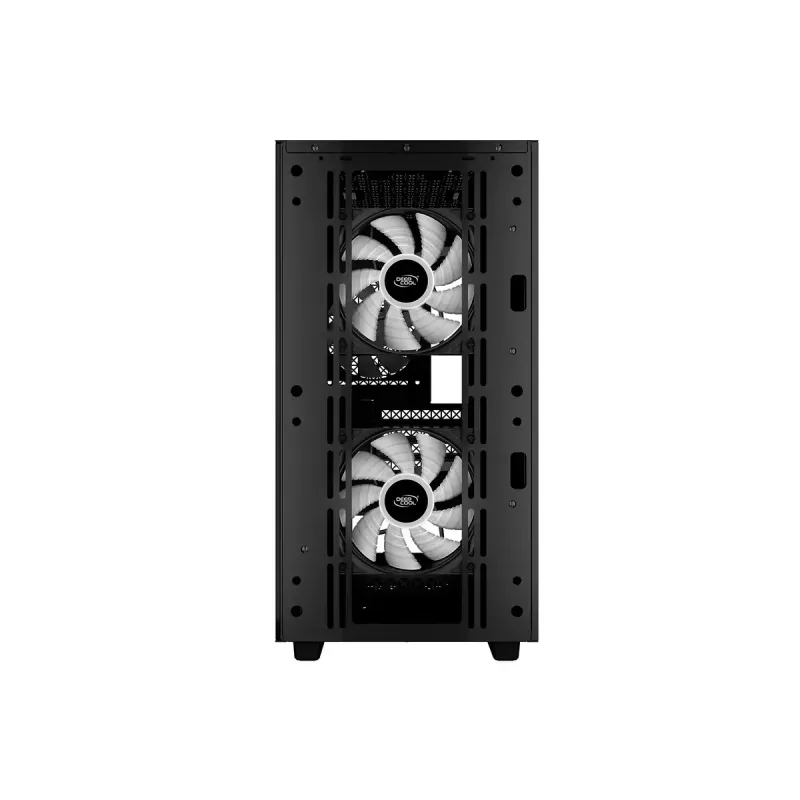 PC korpusas DeepCool MATREXX 40 3FS Micro Tower — Micro ATX/Mini-ITX, grūdintas stiklas, 3x140/2x120 ventiliatorių palaikymas, GPU iki 320 mm, 2x3,5 colio + 2x2,5 colio, juodas