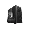 PC korpusas DeepCool MATREXX 40 3FS Micro Tower — Micro ATX/Mini-ITX, grūdintas stiklas, 3x140/2x120 ventiliatorių palaikymas, GPU iki 320 mm, 2x3,5 colio + 2x2,5 colio, juodas