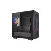 PC korpusas DeepCool MATREXX 40 3FS Micro Tower — Micro ATX/Mini-ITX, grūdintas stiklas, 3x140/2x120 ventiliatorių palaikymas, GPU iki 320 mm, 2x3,5 colio + 2x2,5 colio, juodas