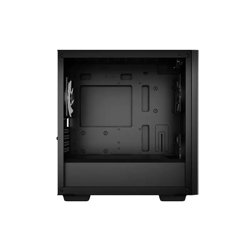PC korpusas DeepCool MATREXX 40 3FS Micro Tower — Micro ATX/Mini-ITX, grūdintas stiklas, 3x140/2x120 ventiliatorių palaikymas, GPU iki 320 mm, 2x3,5 colio + 2x2,5 colio, juodas