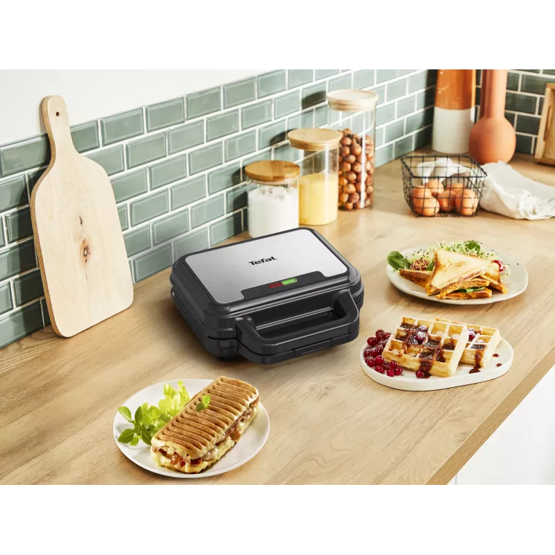 Tefal SW383D10 sumuštinių keptuvė 700 W Juoda, Nerūdijančio plieno