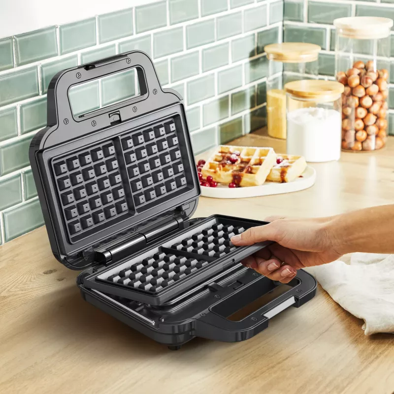 Tefal SW383D10 sumuštinių keptuvė 700 W Juoda, Nerūdijančio plieno