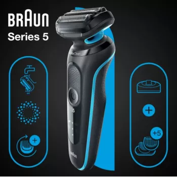 Braun Series 5 51-M4500cs folijos skutiklis Juoda, Mėlyna