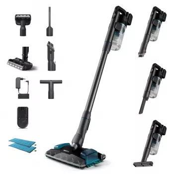 Philips 8000 series XC8055/01 belaidis dulkių siurblys baterija Sausas ir šlapias Cikloninis Be maišelio 0,6 l Mėlynas