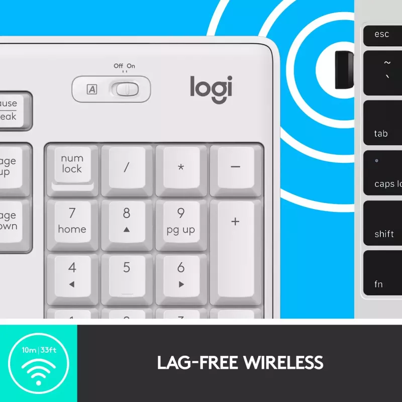 Belaidis klaviatūros ir pelės rinkinys Logitech MK295 Silent