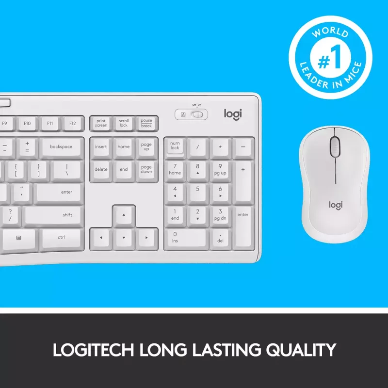 Belaidis klaviatūros ir pelės rinkinys Logitech MK295 Silent