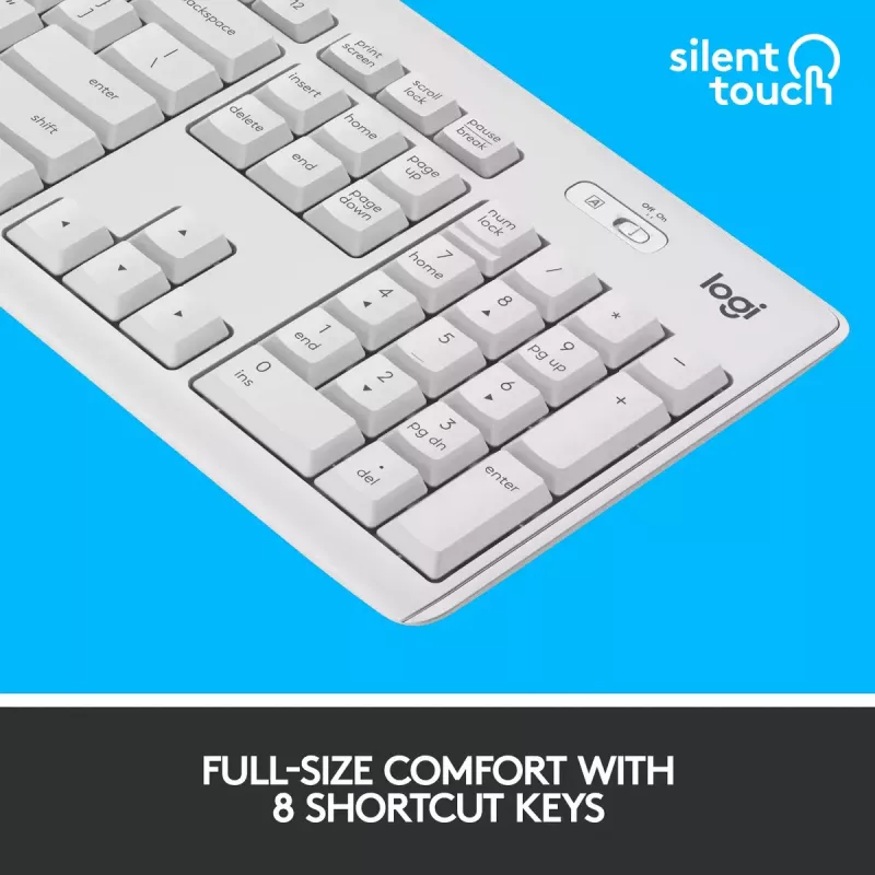 Belaidis klaviatūros ir pelės rinkinys Logitech MK295 Silent