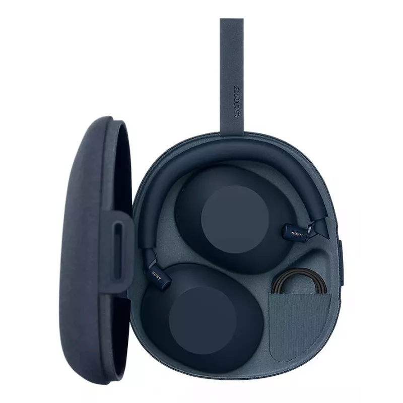 Ausinės Sony WH-1000XM6 laidinės ir belaidės Bluetooth USB-C 4–40000 Hz 10 m atstumas 1,2 m laidas Mėlyna