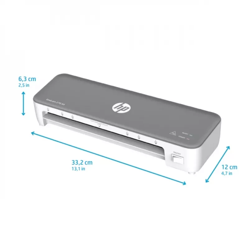 HP OneLam 270 A4 Karštas laminatorius 270 mm/min Pilka, Balta