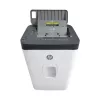 Popieriaus smulkintuvas HP ONESHRED Auto 200CC — automatinis tiekimas 200 lapų talpa, mikro pjovimas P-4, 28 l dėžė, balta-pilka