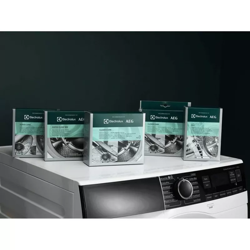 Valiklio ir kalkių šalinimo milteliai Electrolux M2GCP121 indaplovėms ir skalbimo mašinoms, 12 vnt.