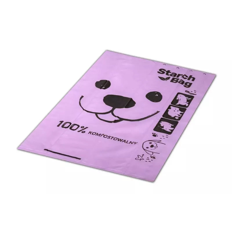 Kompostuojami išmatų maišeliai Starch Bag STARCHBAG BIO alyviniai, augalinės skaidulos, 8 × 15 vnt.