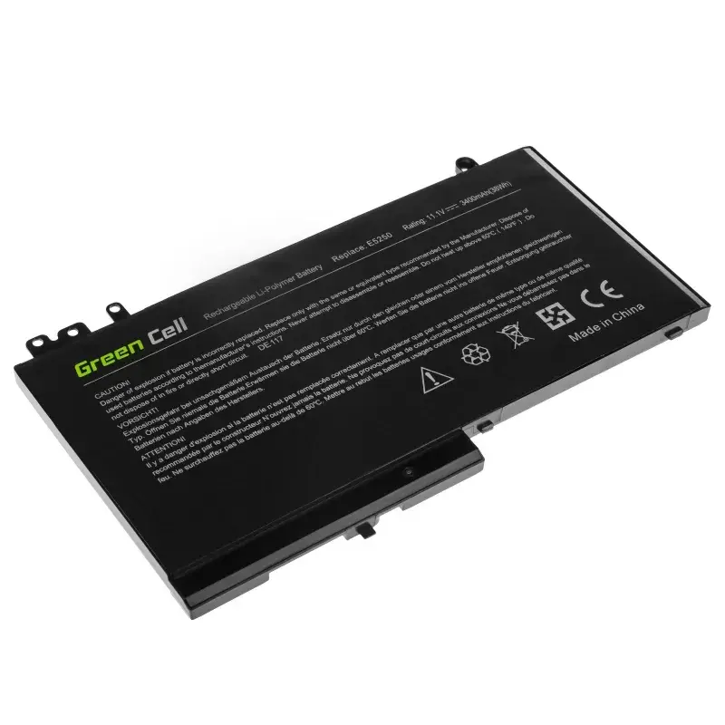 „Green Cell DE117“ baterija, skirta „DELL Latitude 11 3150/3160“, „12/ E5250/E5270“ — LiPo 11,1 V 3400 mAh, 4 celės, juoda