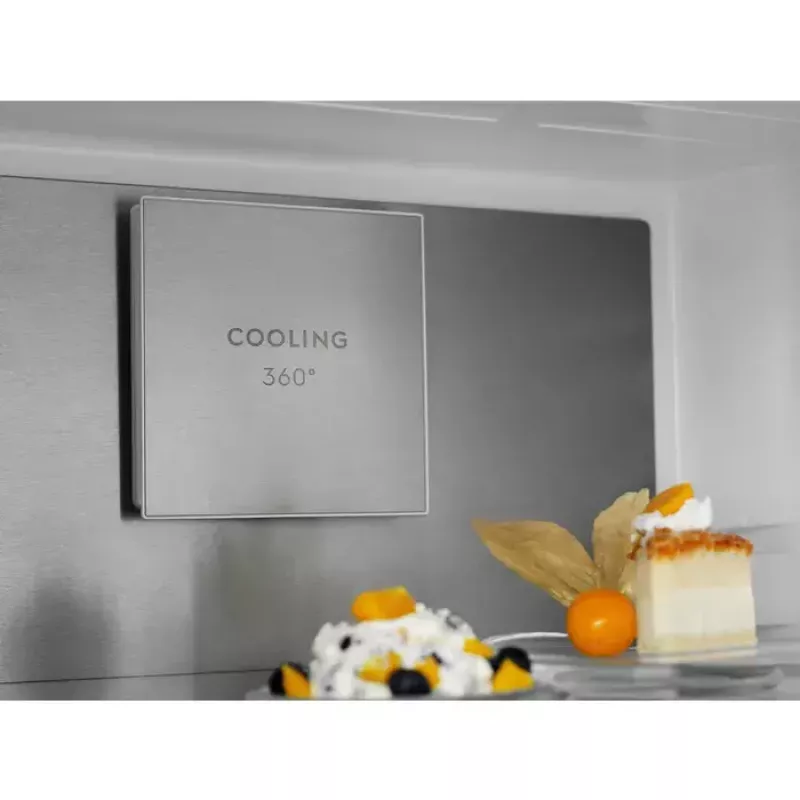 Electrolux LNT7ME36K2 šaldytuvas su šaldikliu, 367 l (šaldytuvas 266 l, šaldiklis 101 l), apatinis šaldiklis, No Frost, energijos klasė E, juodas