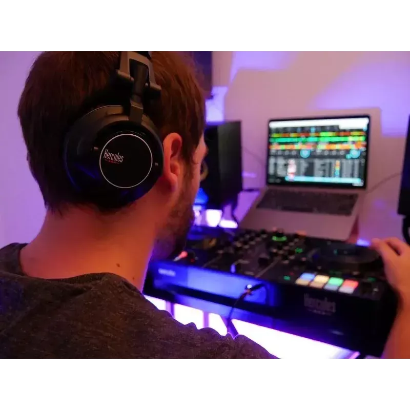 Hercules HDP DJ60 ausinės, laidinės, galvos lankelis, muzikai, juodos