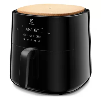 Karšto oro gruzdintuvė Electrolux EAF7B – 6,8 L, 1800 W, liečiamasis valdymas, 8 programos, maks. 200 °C, juoda