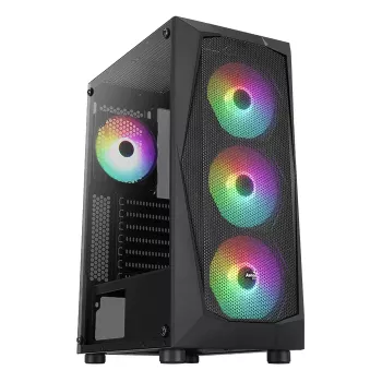PC korpusas Aerocool Falcon ARGB Midi Tower juodas