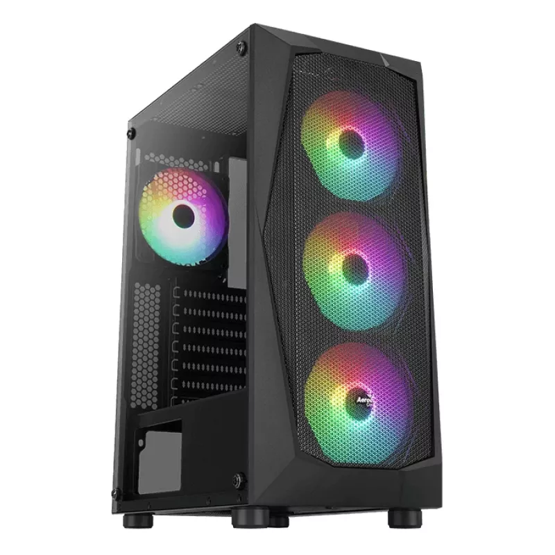 PC korpusas Aerocool Falcon ARGB Midi Tower juodas