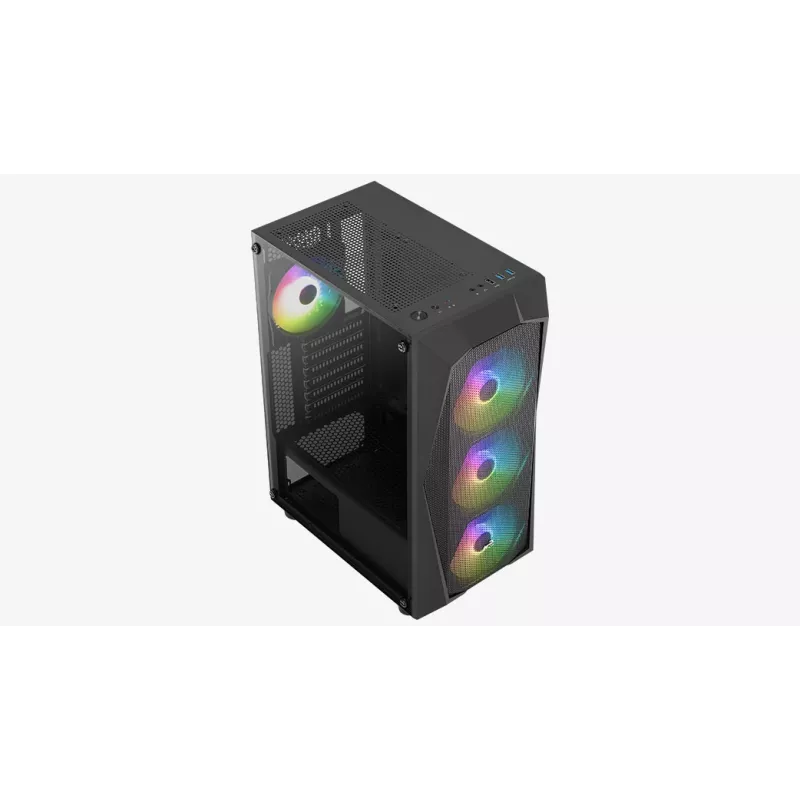 PC korpusas Aerocool Falcon ARGB Midi Tower juodas