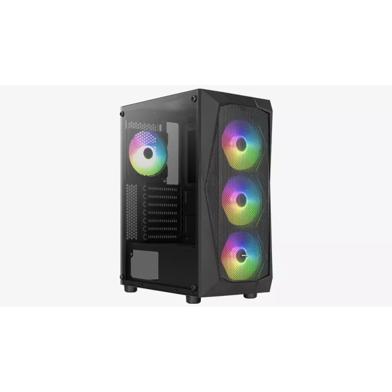 PC korpusas Aerocool Falcon ARGB Midi Tower juodas