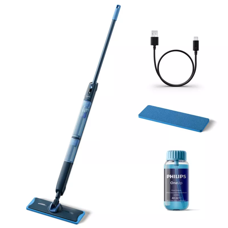 Philips 5000 serijos OneUp elektrinė šluota, belaidė šluota, 0,178 l, mėlyna, 0,281 l, 70 min., 350 mm