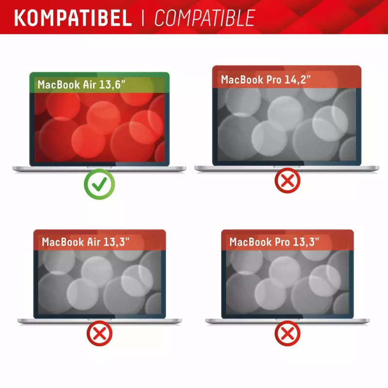Displex PRIVACY SAFE magnetinis 2 krypčių privatumo filtras, skirtas MacBook Air 13,6 col.