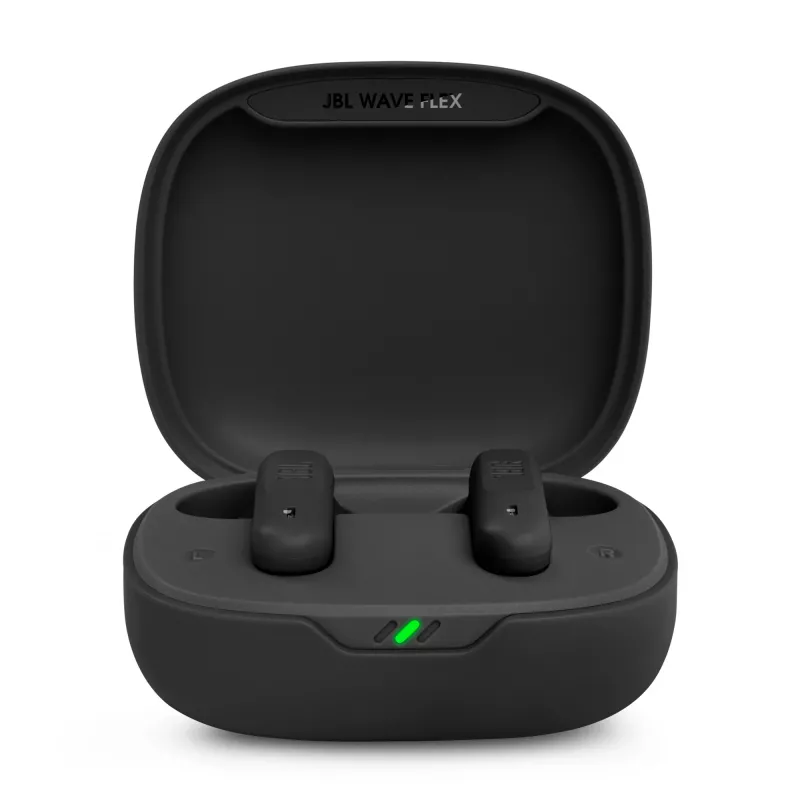 JBL Wave Flex Ausinės Tikras Belaidis Stereo (TWS) Į ausį Skambučiai/Muzika/Sportas/Kasdien naudojimas Juoda