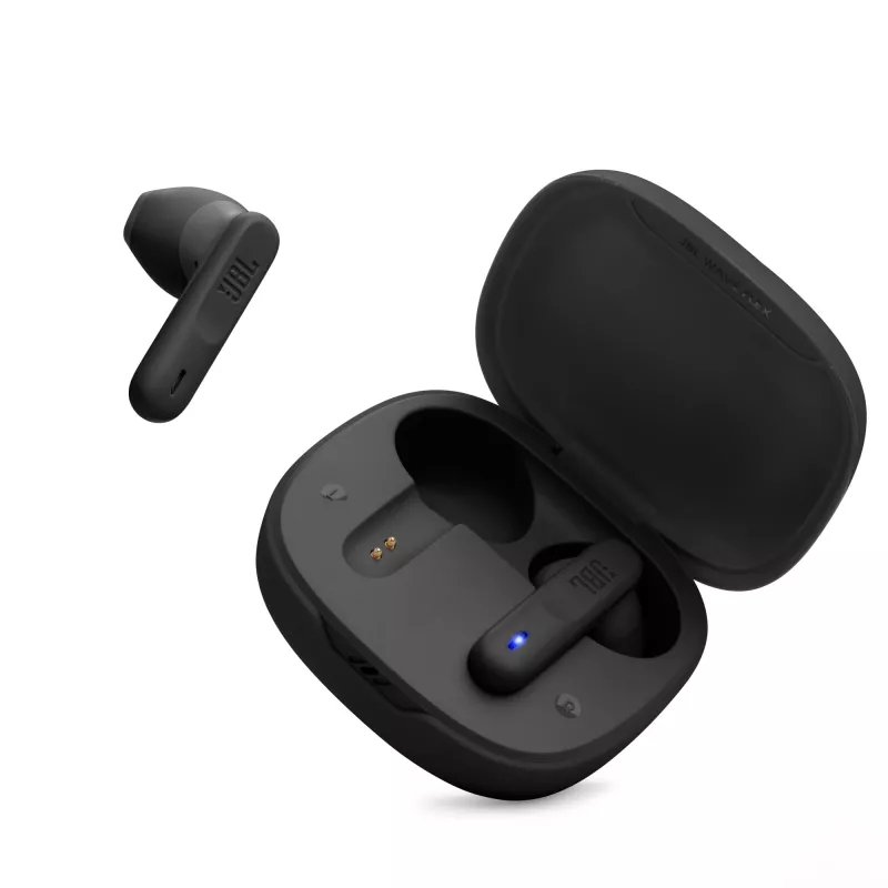 JBL Wave Flex Ausinės Tikras Belaidis Stereo (TWS) Į ausį Skambučiai/Muzika/Sportas/Kasdien naudojimas Juoda