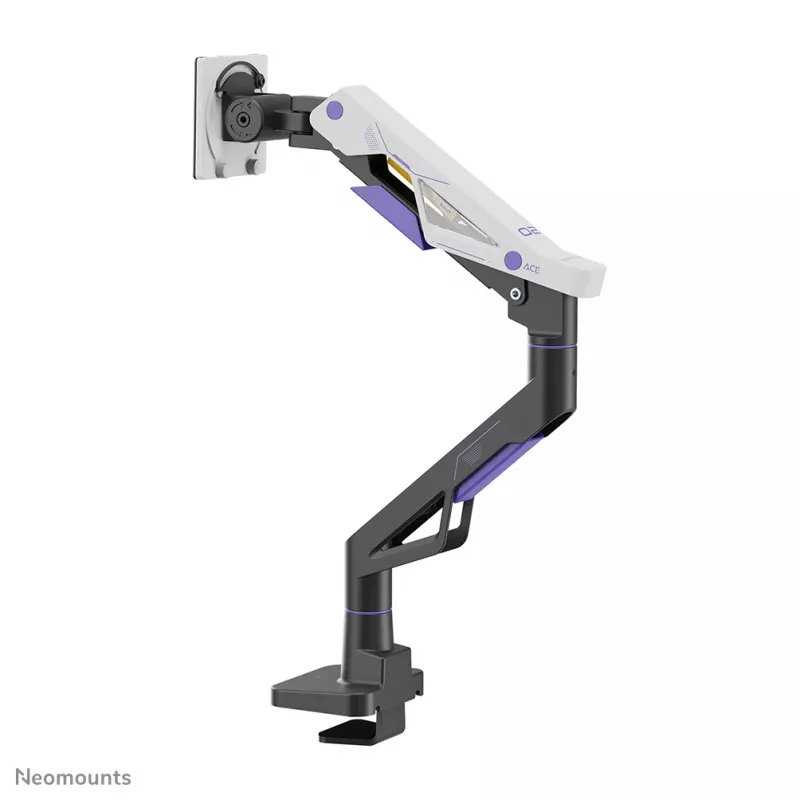 Neomounts DS70-256BL1 žaidimų monitoriaus laikiklis 24–57 colių ekranams, dujinė spyruoklė, Topfix, 30 kg talpa, VESA 75–200 mm