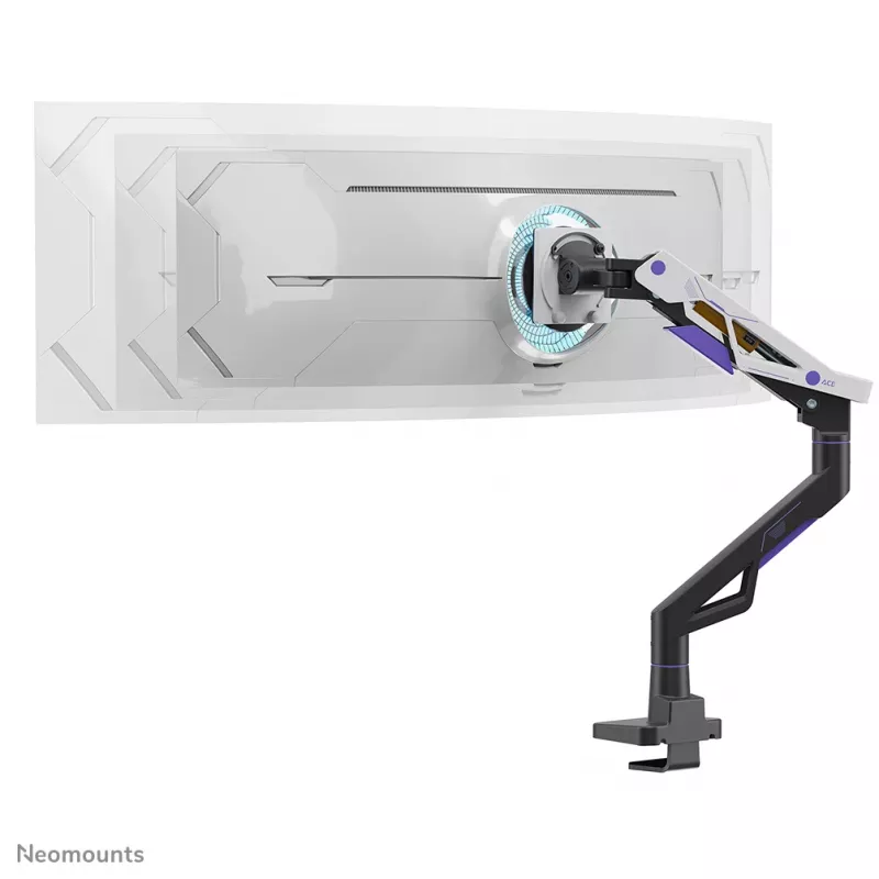 Neomounts DS70-256BL1 žaidimų monitoriaus laikiklis 24–57 colių ekranams, dujinė spyruoklė, Topfix, 30 kg talpa, VESA 75–200 mm