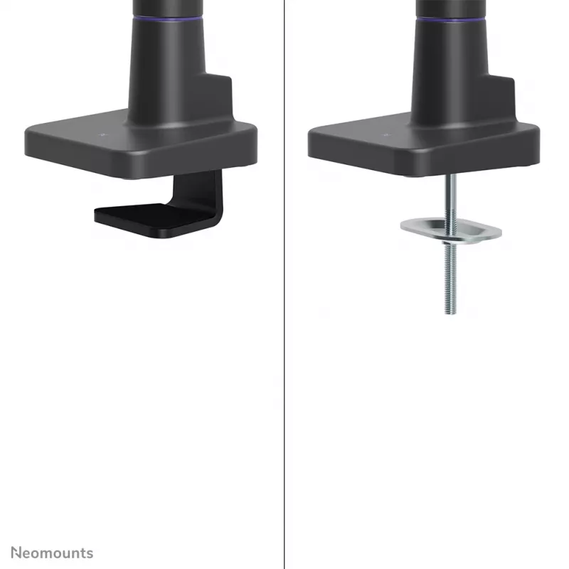 Neomounts DS70-256BL1 žaidimų monitoriaus laikiklis 24–57 colių ekranams, dujinė spyruoklė, Topfix, 30 kg talpa, VESA 75–200 mm