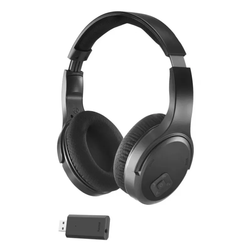 Ausinės Hama 00221847 laidinės ir belaidės Bluetooth juodos