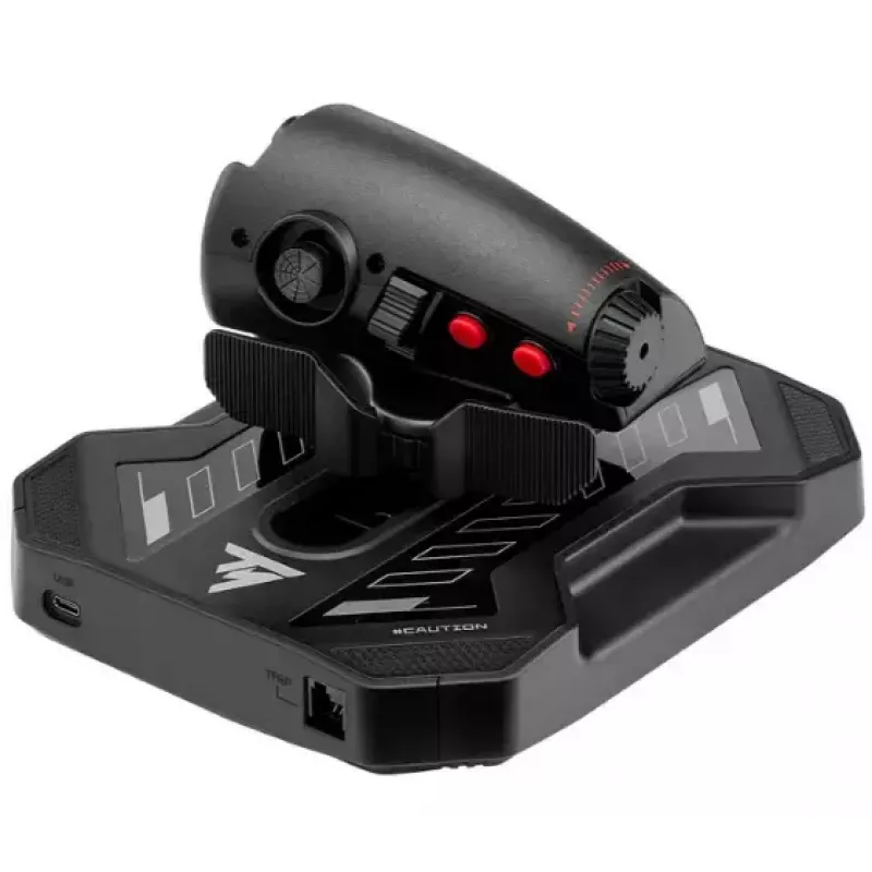 Droselio blokas Thrustmaster Sol-R 6, juodas, USB Type-C laidinis analgetis/skaitmeninis, skirtas PC, dydis 170×205×125 mm