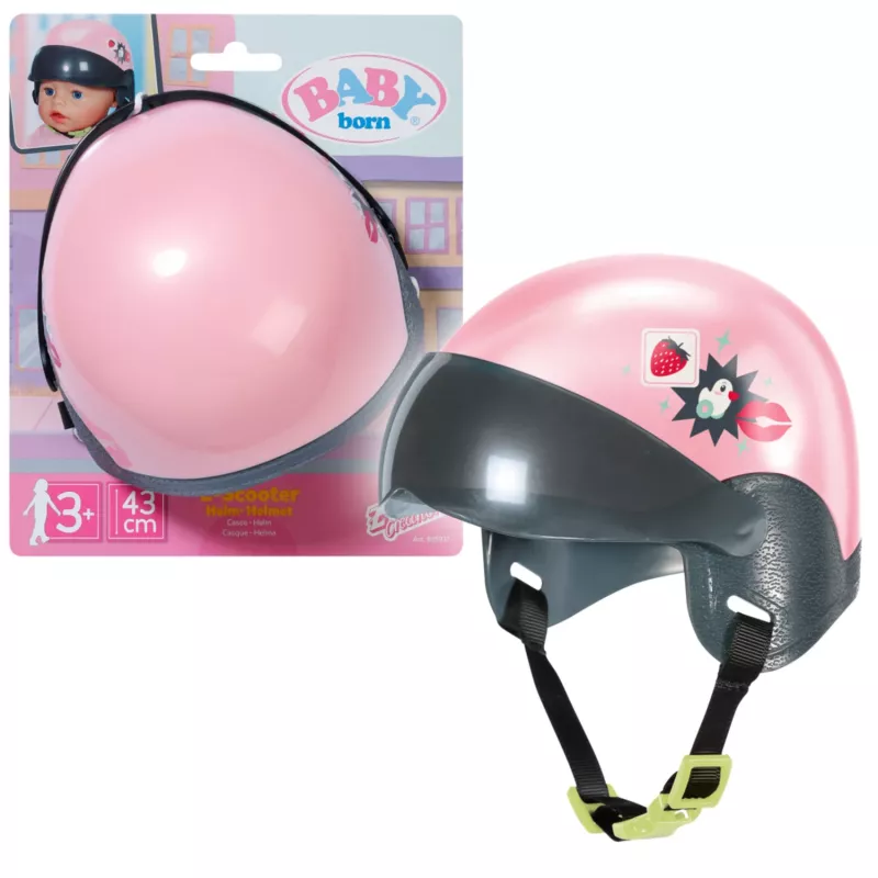 Lėlės šalmas ZAPF BABY born E-Scooter Helmet 43 cm — tekstilė/plastikas, įvairiaspalvis, amžius 3–12