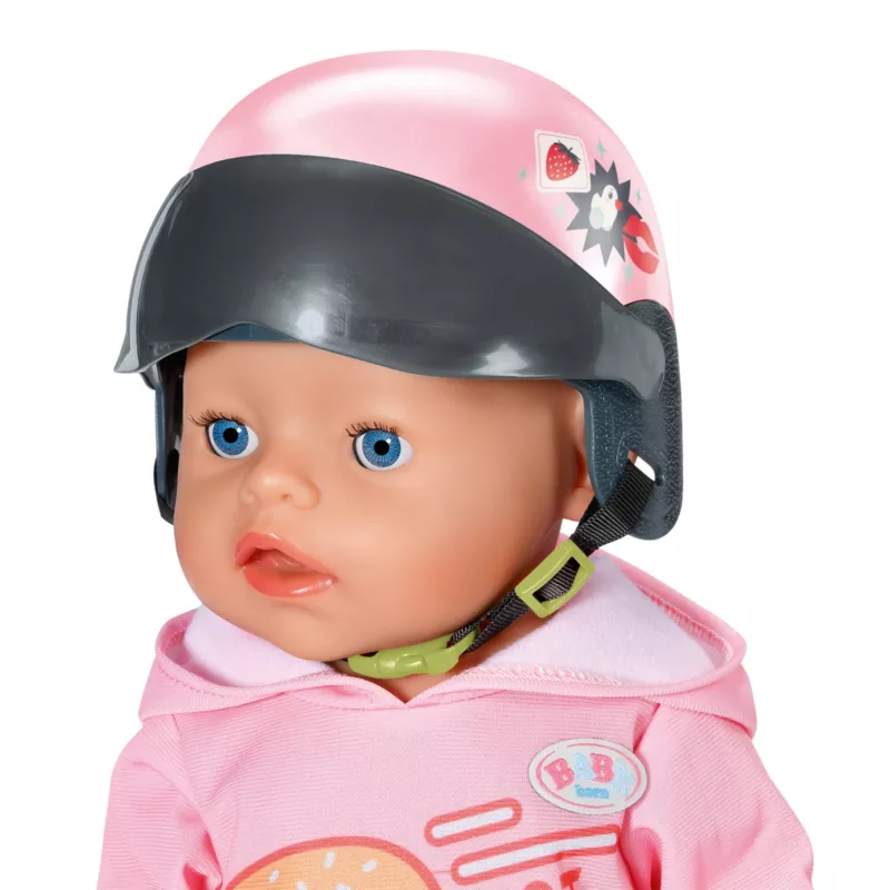 Lėlės šalmas ZAPF BABY born E-Scooter Helmet 43 cm — tekstilė/plastikas, įvairiaspalvis, amžius 3–12