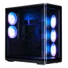 ZALMAN P60 Juoda kompiuterio Midi Tower korpusas — ATX/Mini-ITX, grūdintas stiklas, 3×120 mm šoniniai + 2×120 mm galiniai ventiliatoriai, 290×475×478 mm