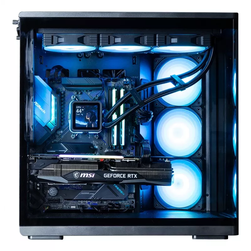 ZALMAN P60 Juoda kompiuterio Midi Tower korpusas — ATX/Mini-ITX, grūdintas stiklas, 3×120 mm šoniniai + 2×120 mm galiniai ventiliatoriai, 290×475×478 mm